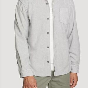 Eddie Bauer Light Gray Casual Button-Down Shirt NWT